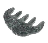 DECORNIJIA Peine de Masaje de Jade Natural con Diseño Elegante para Exfoliar y Desintoxicar el Cabelludo Multipropósito para Cuidado Capilar Diario