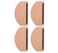 DECORNIJIA Peine para Eliminar Bolitas de Cachemira de Madera 4 Piezas Quitapelusas Manual para Suéteres y Prendas Delicadas de Lana Herramienta Portátil para Cuidado Textil Hogar