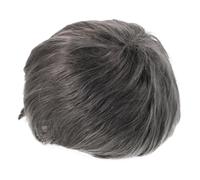 DECORNIJIA Peluca Corta Gris Para Mujer Peluca Sintética y Natural Diseño Con Flequillo y Cómodo Para