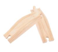 DECORNIJIA Piezas de Vías de Tren de Madera, 2 Unidades de Pista Recta Pequeña, Accesorio Seguro y Educativo para Montaje de Pistas de Tren, Juguete Didáctico para Desarrollo Infantil