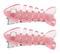 DECORNIJIA Pinzas Cabello Creativas Espina de Pescado 2 Unidades Tamaño Pequeño Diseño Rosa para Niñas Decoración Diaria Accesorios para Peinar Cabello
