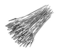 DECORNIJIA Pinzas De Cocodrilo De Alambre Largas 15 Cm, 50 Unidades, Clips Metálicos Resistentes para Notas, Tarjetas y Manualidades, Sujetadores para Oficina y Decoración Doméstica