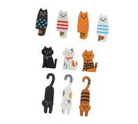 DECORNIJIA Pinzas De Madera Ropa Forma De Gato 10 Unidades Tamaño Mini Material Madera Decorativas para Manualidades Decoración del Hogar y Fotos