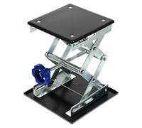 DECORNIJIA Plataforma Elevadora Manual de Acero Inoxidable 180X180 MM para Laboratorio Soporte Elevador de Trabajo Experimental Mesa Elevadora Compacta y Estable para Uso Científico