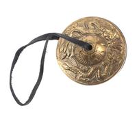 DECORNIJIA Platillos de Dedo de Cobre para Danza del Vientre, Mini Platillos de Mano Banda Elástica, Instrumento de Percusión Étnico Nepalí para Ceremonia y Práctica Musical