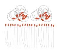DECORNIJIA Precintos Metálicos de Acero 18X305 MM Naranja Etiquetas Numeradas para Sellos de Cable 100 Unidades Sello de Transporte a Prueba de Manipulaciones para Camiones y