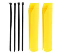 DECORNIJIA Protector de Horquilla Delantera para Motocicleta Guardapolvo de Plástico Resistente Color Amarillo Kit de Cubierta Protectora para Amortiguador Delantero Accesorio Offroad