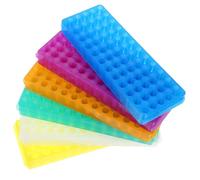 DECORNIJIA Rack Plástico para Tubos de Ensayo Doble Cara 60 Pocillos 0,5/1,5/2 Ml, Soporte para Muestreo 6 Unidades, Almacenamiento en Laboratorio