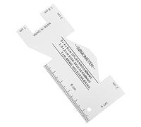 DECORNIJIA Regla de Aluminio para Costura y Patchwork, Medidor de Espesor Marcas de Alta Precisión en Negro, Herramienta Multifuncional para Manualidades, Acolchado y Bricolaje