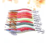 DECORNIJIA Señuelos de Pesca Luminosos 3 10 Piezas, Anzuelo para Calamares y Aguas Profundas, Cebo Plástico Noctilucente para Pesca Nocturna en Agua Dulce y Salada