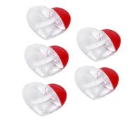 DECORNIJIA Set de 5 Tubos de Brillo Labial Vacíos Forma de Corazón Portátiles y Reutilizables Frascos de Plástico Resistentes y Ligeros Casa Viaje