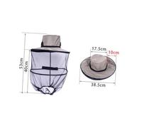 DECORNIJIA Sombrero de Malla Transpirable con Mosquitera Fija Protección contra Insectos para Pesca Camping y Jardinería Ligera y Duradera
