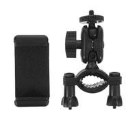 DECORNIJIA Soporte para Teléfono Móvil Bicicleta con Clip de Cámara Rotación Doble Bola Compatible con Gopro para Moto y Scooter