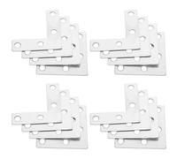 DECORNIJIA Soportes de Esquina Metálicos en Forma de L 50x50 Mm, 20 Unidades con Tornillos, Conector de Muebles de Acero Inoxidable, Soporte Angular Industrial para Estantes y Armarios