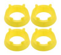 DECORNIJIA Soportes para Balones de Fútbol y Baloncesto Base Amarilla 4 Piezas Pedestal Compacto para Exhibición y Práctica de Fútbol Accesorio Portátil para Equipamiento Futbol