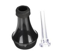 DECORNIJIA Sordina Recta Para Trompeta De Práctica Abs Negra y Boquilla Transparente Pequeña, Juego De Silencioso Compacto Para Trompeta, Accesorio Para Músicos Principiantes