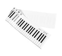 DECORNIJIA Tapete de Práctica para Piano Portátil Guía de Notas y 88 Teclas, Almohadilla de Digitación para Dedos, Herramienta de Aprendizaje para Principiantes en Teclado