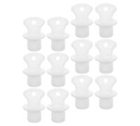 DECORNIJIA Tapones de Goma para Bolsa de Agua Caliente 16 Mm, Pack de 12 Unidades, Tapa Selladora Blanca Resistente al Calor, Compatible con Botellas Pequeñas para Terapia de Calor en Hogar