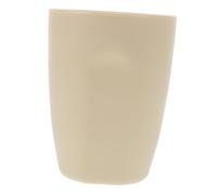 DECORNIJIA Taza De Enjuague Bucal Irrompible y Reutilizable Para Baño Soporte De Cepillos De Dientes De Taza Redonda Simple Color Beige Para Enjuagar Beber Agua y Uso Viajes