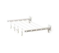 DECORNIJIA Tendedero De Ropa Plegable Retráctil para Balcón Tendedero De Pared Sin Percha para Secar Ropa Percha Plegable y Retráctil para Espacios Pequeños