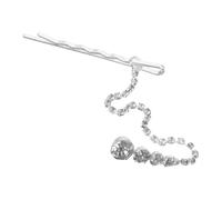 DECORNIJIA Tocado De Aleación Gemas De Imitación Para Novia, Decoración Frontal Plateada, Elegante Accesorio Para Boda y Fiesta, Diseño Brillante, Tamaño Único