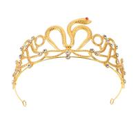 DECORNIJIA Tocado de Novia Serpientes Gemas de Imitación Accesorio de Boda Vintage para Fiesta de Máscaras