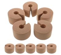 DECORNIJIA Topes de Puerta Suaves Marrón 10 Piezas Protección Antipinchazos para Dedos y Mascotas Amortiguador Anticolisión para Cocina Oficina y Dormitorio