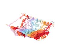 DECORNIJIA Toy Storage Net For Macrame Hanging Plush Organizer Lightweight Wall Decor For Boys and Rooms Single Layer Rainbow Color