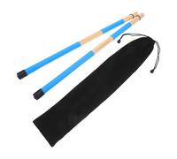 DECORNIJIA Varillas de Percusión de Bambú 19 Escobillas para Batería, Baquetas de Jazz de Madera Azul Funda de Tela, Accesorio Portátil para Batería de Jazz y Música Folk