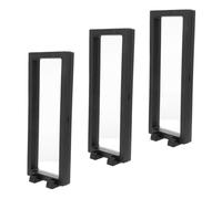 DECORNIJIA Vitrinas Flotantes para Joyas Película Flexible y Soporte Inferior Resistente, 3 Juegos Transparentes para Anillos y Colecciones, Diseñadas para Uso en Escritorio y Exhibiciones