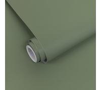 Decoroom Papel Adhesivo Para Mueble Vinilos Para Muebles Verde Oscuro Mate 40X600 cm PVC Material Armario Decorativo Encimeras Mostradores de Bar Pegatinas de Renovación de Muebles