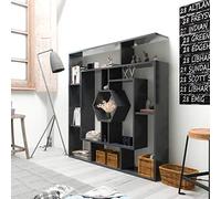 DECOROTIKA Librería geométrica Labrina de 53 Pulgadas para el hogar y la Oficina (Negro)