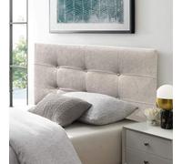 DecorQUALITY Cabeceros de Cama Button Deluxe Cabezal tapizado en Tejido Antimanchas Cabecero Acolchado Premium para Cama Dormitorio Beige 105 * 70 CM