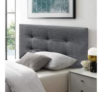 DecorQUALITY Cabeceros de Cama Button Deluxe Cabezal tapizado en Tejido Antimanchas Cabecero Acolchado Premium para Cama Dormitorio Gris Marengo 105 * 70 CM