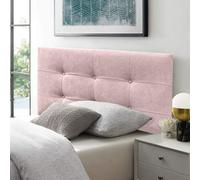 DecorQUALITY Cabeceros de Cama Button Deluxe Cabezal tapizado en Tejido Antimanchas Cabecero Acolchado Premium para Cama Dormitorio Rosa Palo 105 * 70 CM