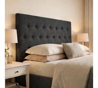 DecorQUALITY Cabeceros de Cama tapizados con Tejido Antimanchas, Estructura Madera Acolchado- Cabezal Dormitorio y Matrimonio Moderno Mod. Paris Todas Las Medidas y Colores (Gris Marengo, 135 * 70)