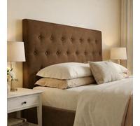 DecorQUALITY Cabeceros de Cama tapizados con Tejido Antimanchas, Estructura Madera Acolchado- Cabezal Dormitorio y Matrimonio Moderno Mod. Paris Todas Las Medidas y Colores (marrón, 150 * 70)