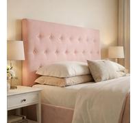DecorQUALITY Cabeceros de Cama tapizados con Tejido Antimanchas,Estructura Madera Acolchado- Cabezal Dormitorio y Matrimonio Moderno Mod. Paris Todas Las Medidas y Colores (Rosa, 180 * 70)