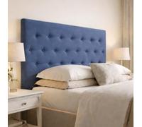 DecorQUALITY Cabeceros de Cama tapizados con Tejido Antimanchas, Estructura Madera Acolchado- Cabezal Dormitorio y Matrimonio Moderno Mod. Paris Todas Las Medidas y Colores (Azul, 180 * 70)