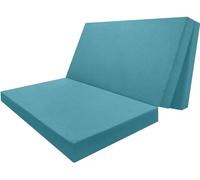 DecorQUALITY - Colchon Plegable Camper, Colchón con Espuma Plegable - para Furgonetas Camper, Cama Invitados, Camión o Caravana (Turquesa 120 x190 x10 cm)