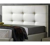 DecorQUALITY ED Cabecero Cama 105 Cabezal Acolchado tapizado cabeceros Polipiel Comodo Moderno y Resistente Mod. Texas Todas Las Medidas y Colores (Blanco, 105 * 70)