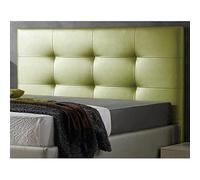 DecorQUALITY ED Cabecero Cama 150 Cabezal Acolchado cabeceros tapizado cabecera Polipiel cómodo Moderno y Resistente Mod. Texas Todas Las Medidas y Colores (Verde, 150 * 70)