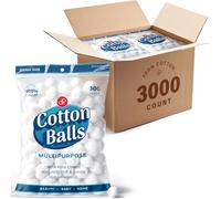 DecorRack 3000 mini bolas de algodón para maquillaje, eliminación de esmalte de uñas, salones de uñas, multiusos, hechas de algodón natural, suave y absorbente, paquete a granel para establecimiento