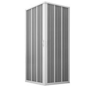 Decorspace - Mampara de ducha angular "Flex" con banda ancha apertura central de fuelle reducible "Made in Italy" garantizado 10 años (70 x 100 cm)