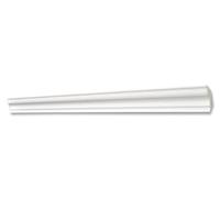 DECOSA Perfil decorativo S30 - Elegante moldura de estuco en blanco - 1 barra de 2 m de longitud = 2 m - Moldura de poliestireno 32 x 27 mm - Para techo o pared