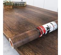 Decotalk Papel Pintado Autoadhesivo Marrón Madera 81X500cm Papel Paredes Decoración Desmontable Vinilos de Pared Decorativos Papel Tapiz Autoadhesivo de Papel de Imitación de Madera Vinilo para Mueble