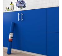 Decotalk Vinilo Adhesivo Muebles Azul Real Color Sólido Impermeable 30X300cm Vinilos Para Muebles Cocina Contacto Papel Adhesivo Para Dormitorio Estar Armario Revestimiento Mural Armario Mesa Puerta
