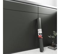 Decotalk Vinilo Encimera Cocina Gris Oscuro Unicolor 40X500cm Vinilo Adhesivo Muebles Gris Papel Pintado Autoadhesivo Cocina PVC Vinilos Adhesiva Pared Salon Baño Dormitorio Impermeable Removible