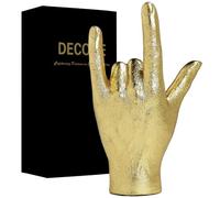 DECOUE Estatuas y esculturas de Gestos Dorados, Escultura de Mano de Resina, estatuas de Dedo, decoración clásica para el hogar y Escritorio, Regalos para Familiares y Amigos, I Love You