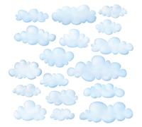 DECOWALL DS-8030 Nuages Autocollants Muraux Mural Stickers Chambre Enfants Bébé Garderie Salon (Petit)